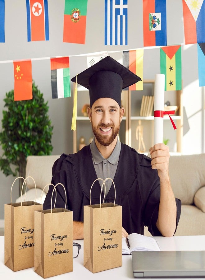 Qilery 18 Pcs Kraft Paper Gift Bags with Handles for Employee Coworker Colleague Volunteer Teacher Nurse, Thank You for Being Awesome Gift Bags, 5. 9 x 3. 1 x 8. 3 Inches - Image 5